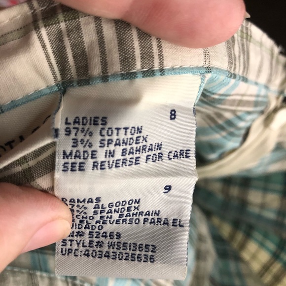 NWT White Stag Mid Calf Capris Pants, Academia Plaid SZ 8 Side Zip Wide Leg - Picture 4 of 8